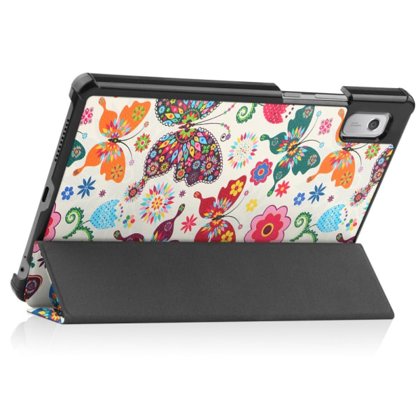 Til Lenovo Tab M9 Trifoldet Stativdæksel - Butterflies Multicolor