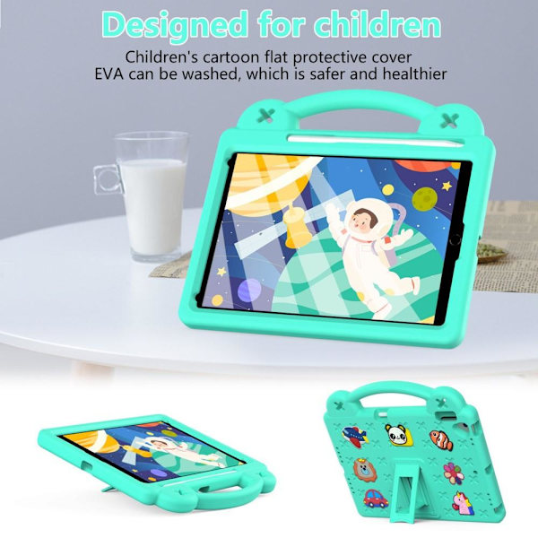 Apple iPad 10.2 2021 2020 2019 EVA Foam Stand Skal Fodral - Grön Grön