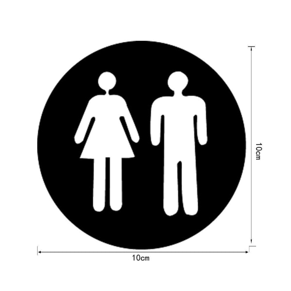 Wall Sticker Toilet Decoration Stickers - Urgency Man and Woman  Red