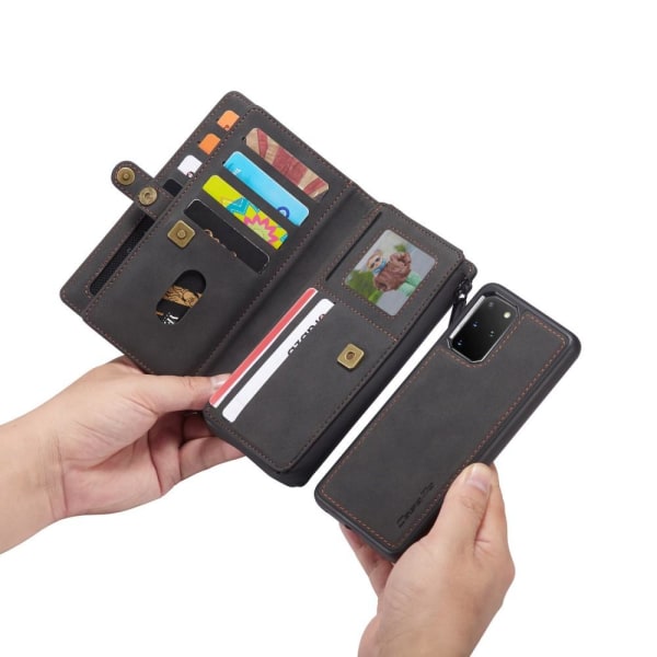 CASEME Samsung Galaxy S20 Plus Retro läder plånboksfodral - Grå grå