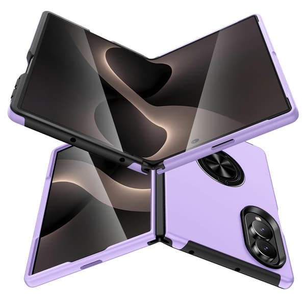 Hybridtelefoncover med ringholder til Samsung Galaxy Z Fold8 Purple