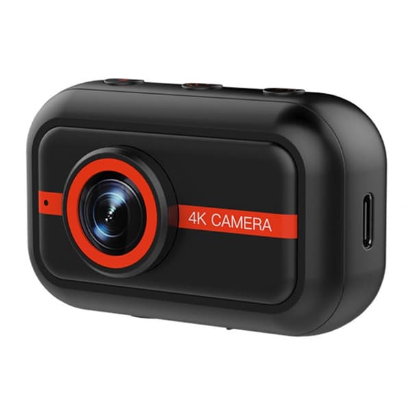 4K-actionkamera + 32 GB minnekort, kortleser, EIS-stabilisering, tilbehørssett Black