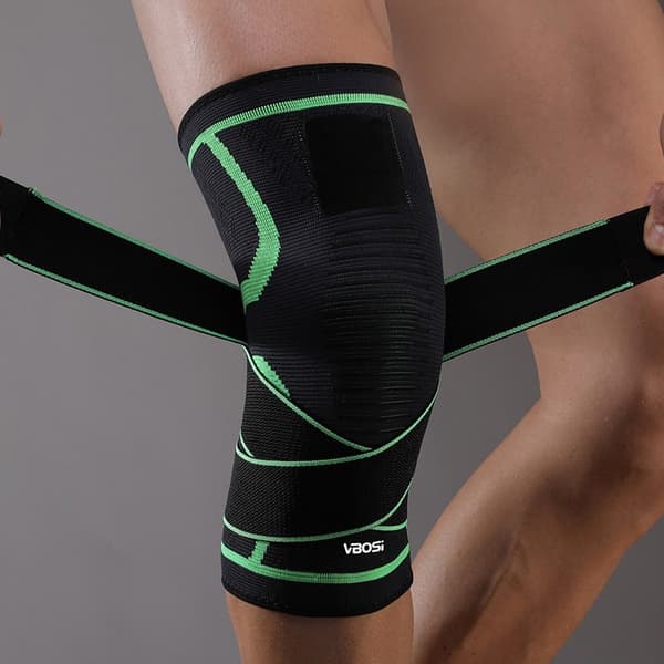 1 st. Elastisk stabilt Stöd Knä Knästöd Knäskydd Patella Värme - M - Svart Svart