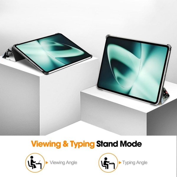 Trefoldet Stativ Tablettdeksel for OnePlus Pad - Graffiti Multicolor