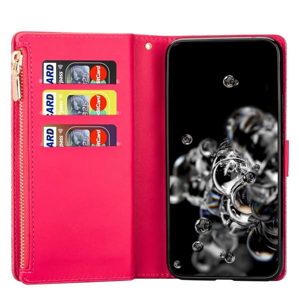 For Samsung Galaxy S25+ Etui Stjernehimmel Gravert Lommebokdeksel Pink