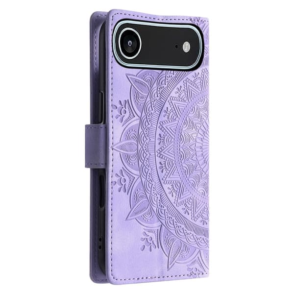 För iPhone Air Stativfodral Totem Plånboksfodral - Lila Lila