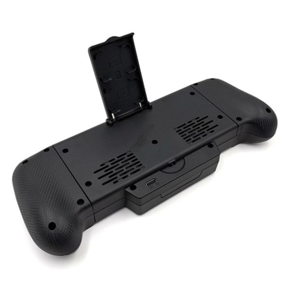 Kompatibel med Nintendo Switch + Switch Lite 2500mAh bærbar oplader Ladestation Stand Cover Black