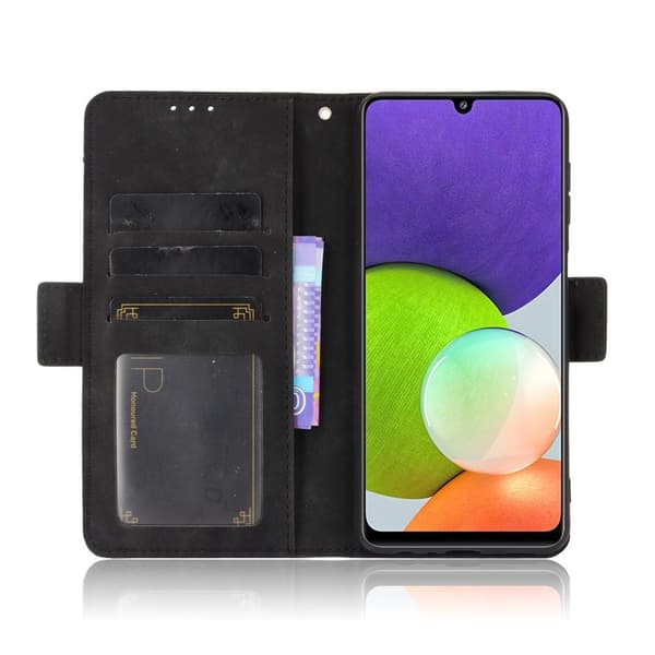 Wallet Stand Flip Phone Case til Samsung Galaxy A22 4G - Sort Black