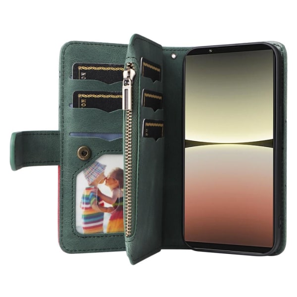 KT Multifunktion Series-5 Til Sony Xperia 5 IV Telefontaske - Gr Green