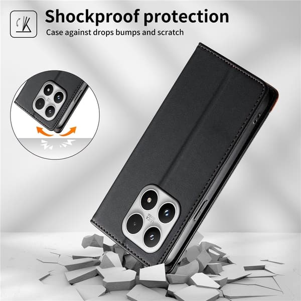 DIERFENG Til Xiaomi 17 Pungcover RFID Beskyttelse Stander - Sort Black