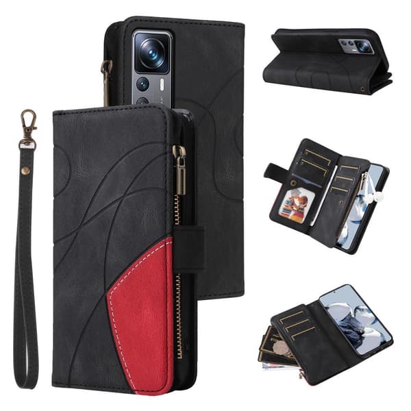 KT multifunktionsserie - 5 til Xiaomi 12T/12T Pro telefonetui Black