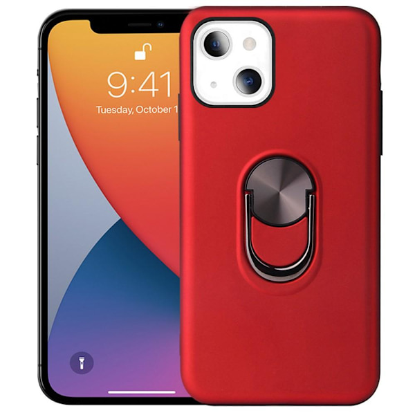 iPhone 13 Mini Hybrid Deksel Med Fingerring - Rød Red
