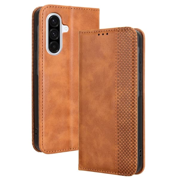 Wallet Stand Flip-telefonetui til Samsung Galaxy A56 5G - Brun Brown