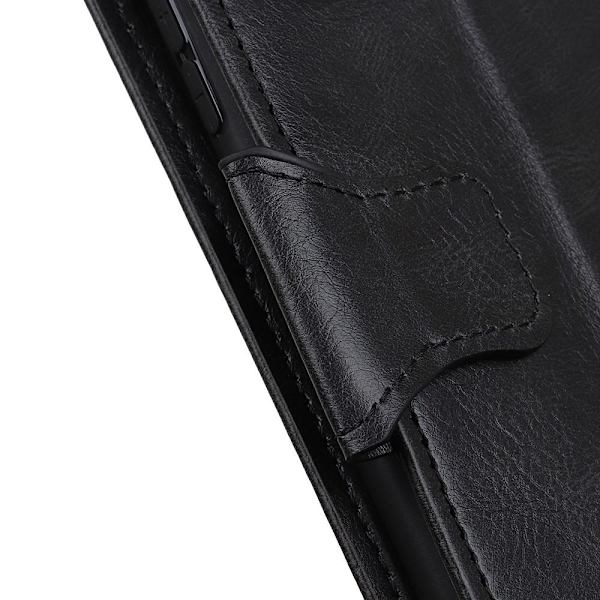 Crazy Horse Wallet Stand Case for Google Pixel 5a - Black Black