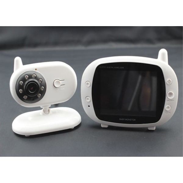 2.4G Digital trådløs 3,5 tommer farve LCD babymonitor 5m Night Vision SP850 White