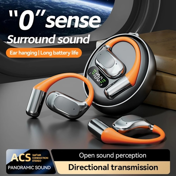 144 Sprog Oversættelse Oversætter Smart Oversætter Headset Bluetooth Realtid - Sort Black