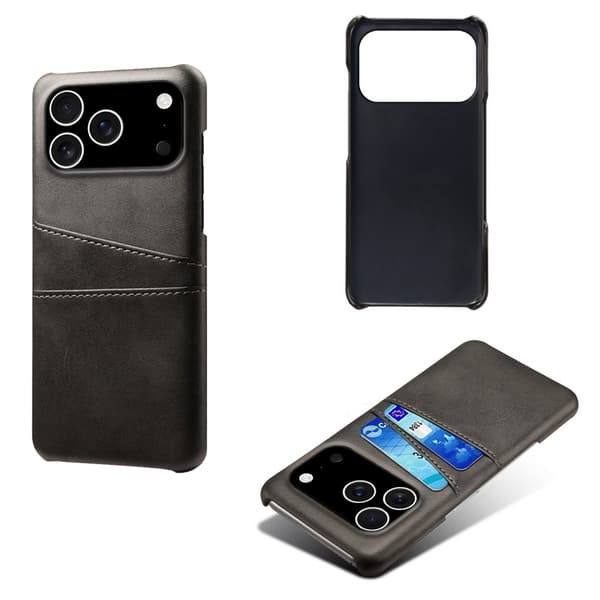 KSQ Kuori korttipaikalla iPhone 17 Pro Musta Black