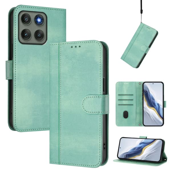 Til Motorola Edge 60 Pro 5G Etui Pung Stand Retrostruktur Turquoise