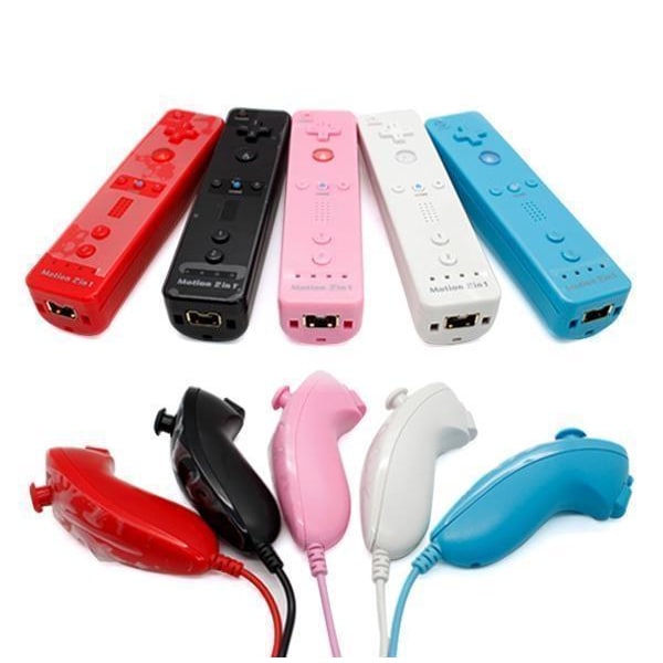 Yhteensopiva Wii & Wii U Controller Set Motion Plus Bulk Pinkin kanssa Pink