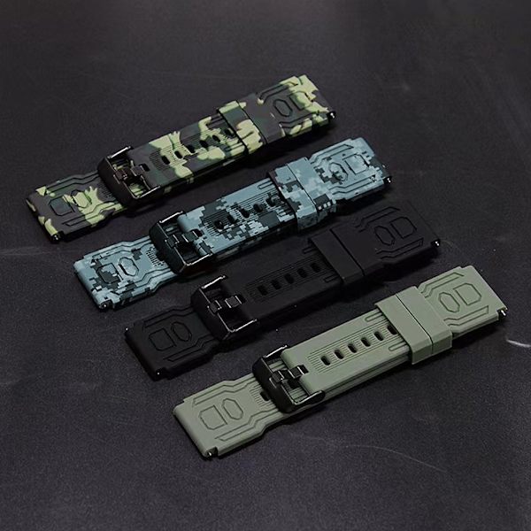 Armband För Garmin Fenix ​​7 / 7 Pro / 6 / 5 22 mm silikon - Svart Svart
