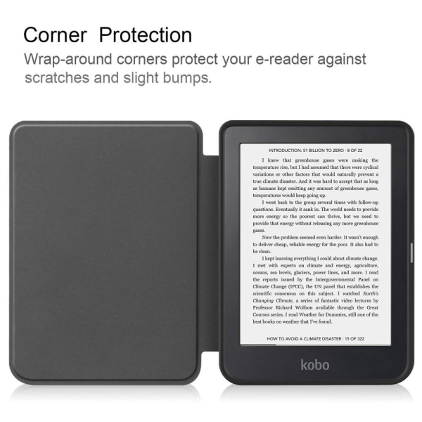 Stand Case Cover for Kobo Clara 2E - Gray Grey