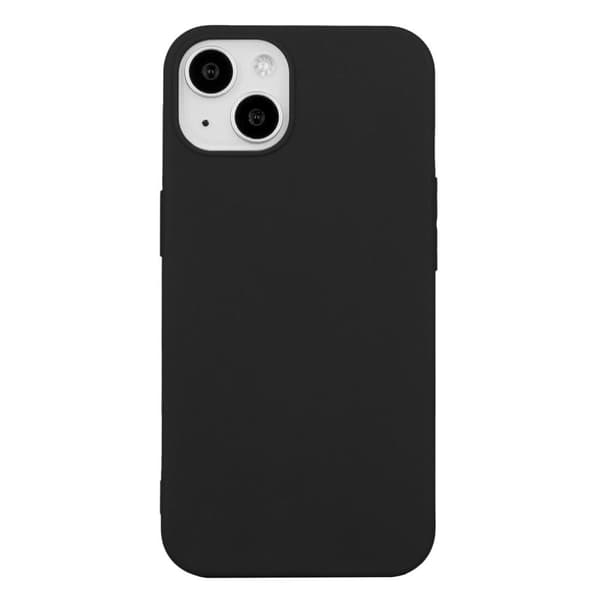 For iPhone 15 Slim Fit TPU Phone Case Soft back Cover - Black Black