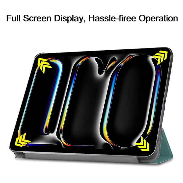 Till iPad Pro 11 (2024) Slim fit tri-fold fodral - Grön