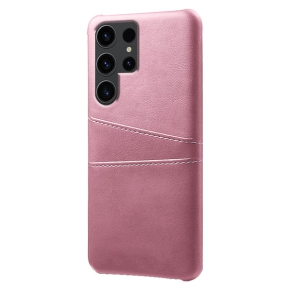 Samsung Galaxy S24 Ultra KSQ Pu-nahkapäällysteinen kuori kova kotelo Pink