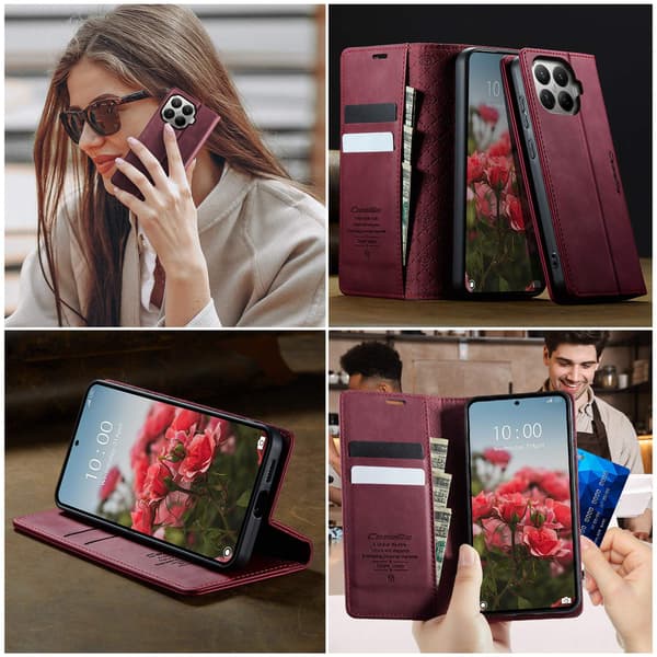 CASEME Til Xiaomi 17T Lommebokdeksel Red