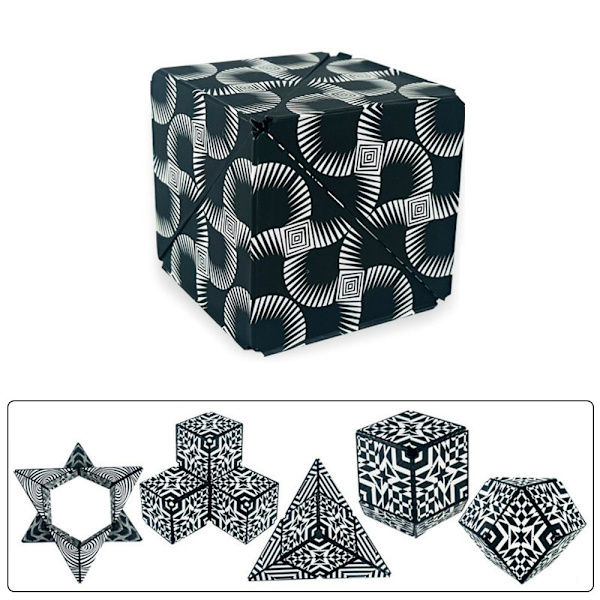 Fidget 6x6x6cm 3D Magnetic Cube Changing Magic Cube Puslespil Multicolor