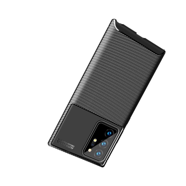 Kulfiber tekstur TPU-kabinet Samsung Galaxy Note 20 Ultra Black