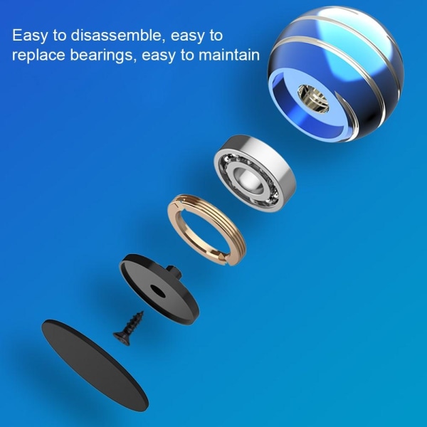 Fidget Spinner Gyro Fidget Avslappning Sfär Roterande Boll 45mm Svart