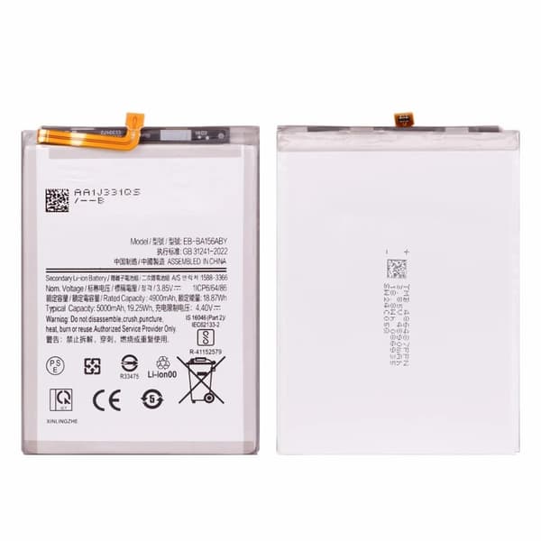 Batteri til Samsung Galaxy A15 4G / A15 5G 3.85V 4900mAh Li-Polymer EB-BA156ABY Silver