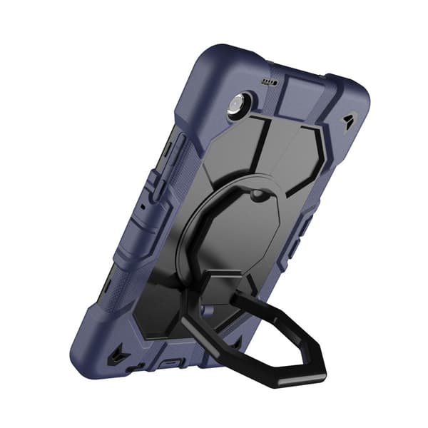 Til Samsung Galaxy Tab A11 Etui PC+Silikone Tablet Cover Navy Blue + Black Multicolor