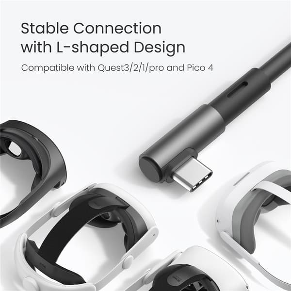 Laddningskabel QC-8.5 5M VR-headset USB 3.0 Dataöverföring Höghastighet Svart