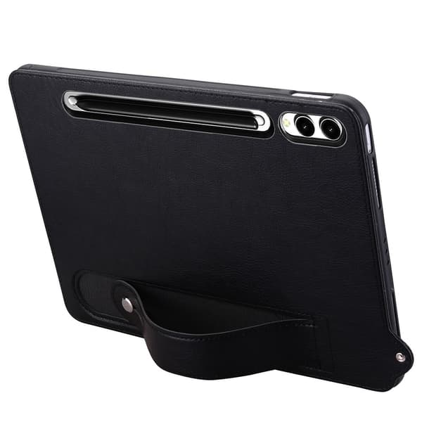 Til Samsung Galaxy Tab S11 Ultra Etui med Håndrem og Stativ - Sort Black