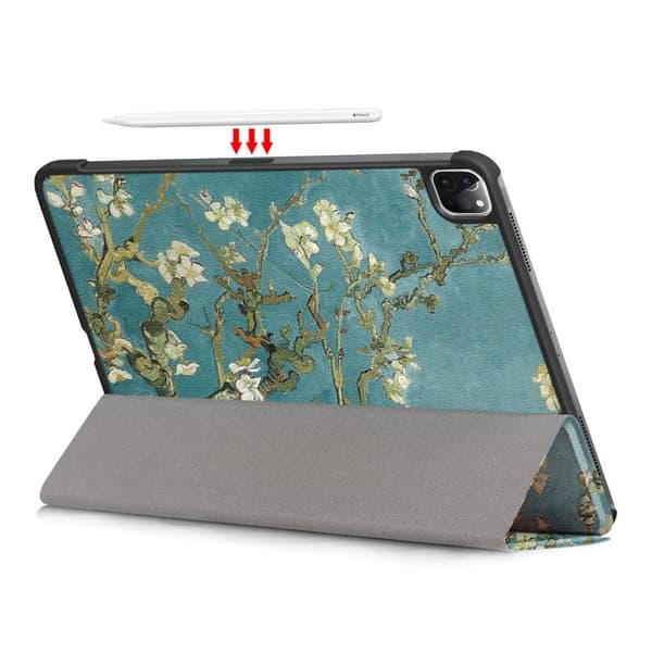 Tri - fold Suojakuori - iPad Pro 11 (2020) / (2018) - Peach Blossom Green
