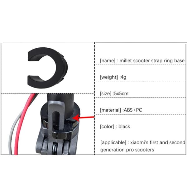 Bottom Circle Clasped Guard Ring Buckle - Xiaomi M365 Black