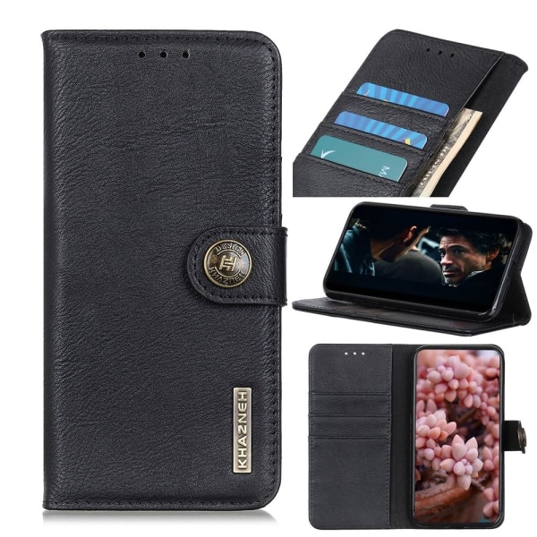KHAZNEH Wallet Stand Flip Phone Shell for OnePlus Nord - Black Black