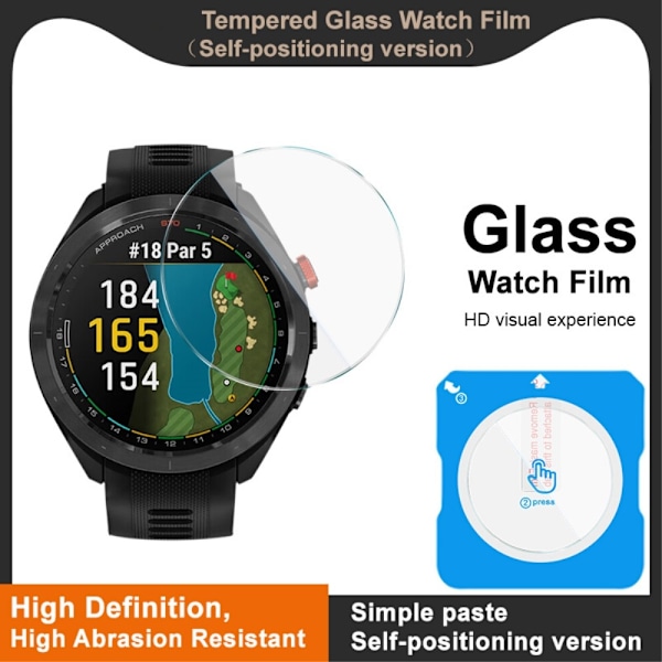 IMAK Garmin Approach S70 42mm Karkaistua Lasi Näytönsuoja Asennustyökalulla Transparent