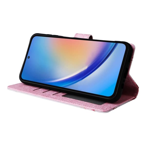 Till Samsung Galaxy A35 Plånboksfodral Blommor multifärg