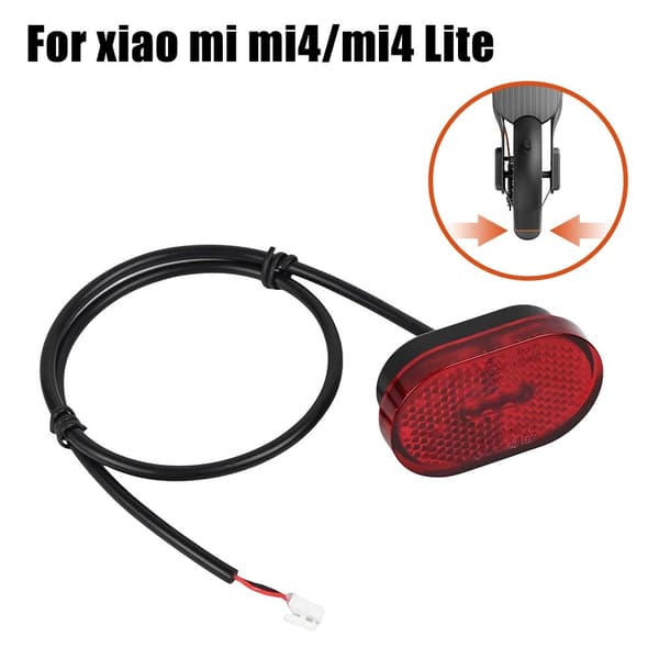 Baglygte LED - lampe til Xiaomi 4 / 4 Lite Scooter Red