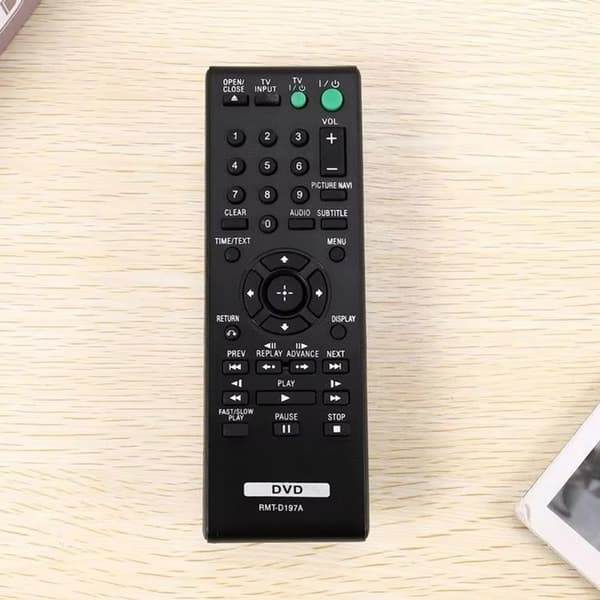 Fjärrkontroll Ersättning för RMT-D197A För Sony DVD Svart
