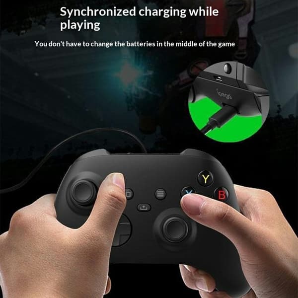 Batteri til Xbox Series X/S spilcontroller 1000 mAh batteripakke opladningskabel Black