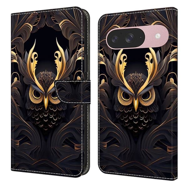 För Google Pixel 10 Pro / 10 / 9 Pro / 9 Plånboksfodral Mönstertryckt PU-läder Flip Stativ Mobilfodral multifärg