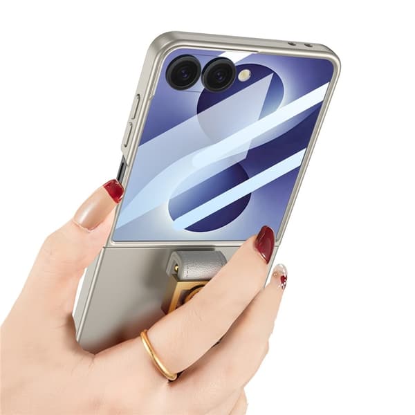 GKK Telefoncover med ringholder til Samsung Galaxy Z Flip8 Titanium grey
