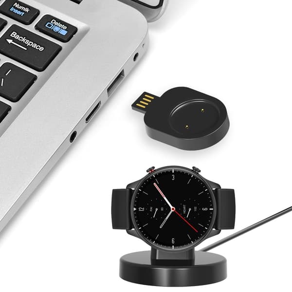 Laderstativ Huami Amazfit Active / Active Edge / Bip 3 / 3 Pro Black