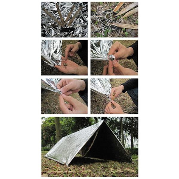 hätähuopa Survival Rescue First Aid Foil Lämpöpeite 130x210cm Silver one size