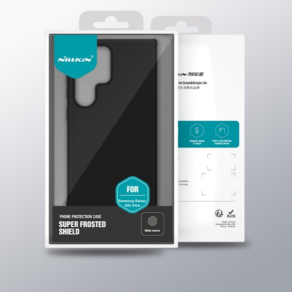 NILLKIN Frostet Hårdt Plastiketui Samsung Galaxy S24 Ultra Black