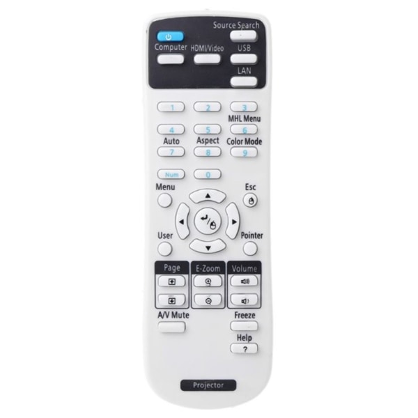 Fjernkontroll erstatning for Epson-projektor EX3220 EX5220 EX5230 EX6220 EX7220 Grey
